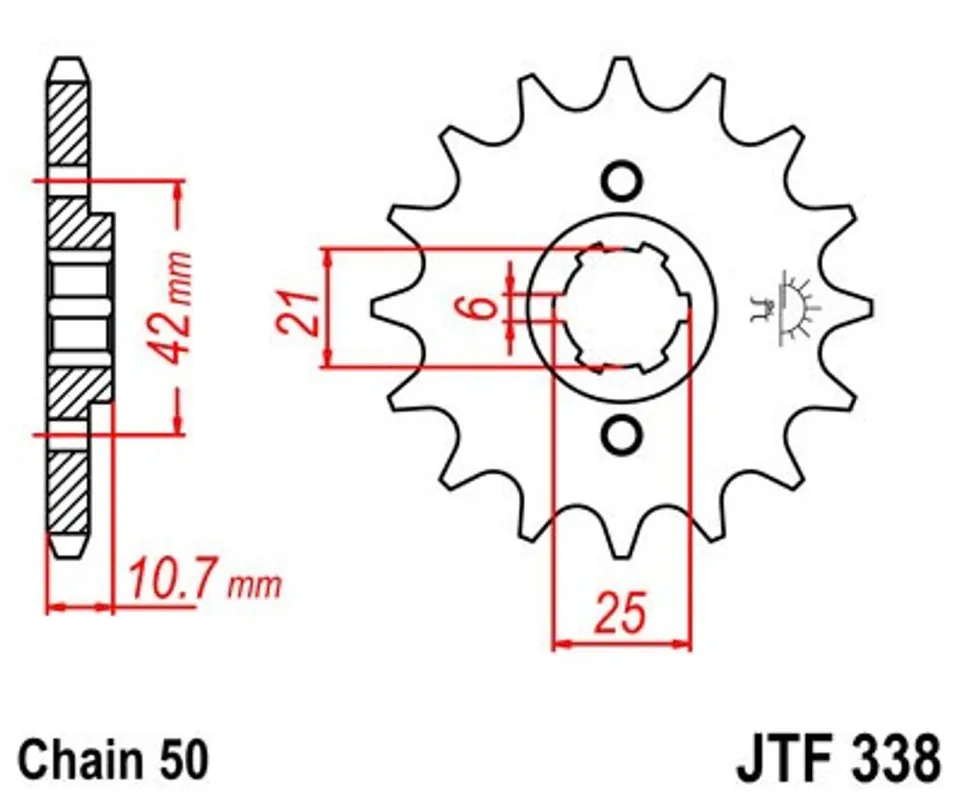 Řetězové kolečko JT JTF 338-17 17 zubů, 530 Výhodná Nabídka