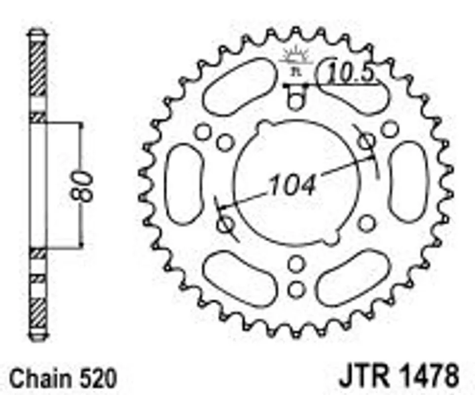 Řetězová rozeta JT JTR 1478-30 30 zubů, 520 Nejprodávanější
