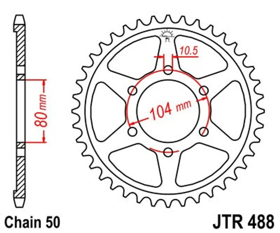Bezpečná Platba Řetězová rozeta JT JTR 488-43 43 zubů, 530