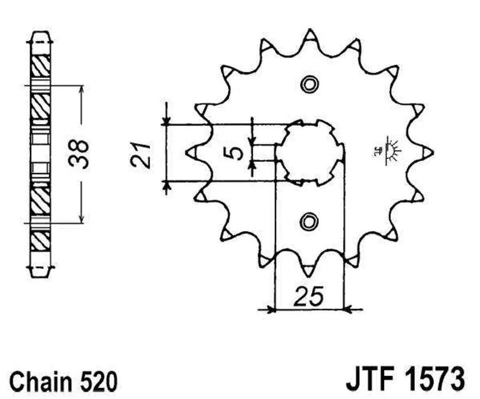 Řetězové kolečko JT JTF 1573-13 13 zubů, 520 Tovární Cena