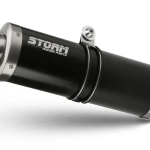 Autentický Koncovka výfuku STORM OVAL T.011.LX2B Černá ocel