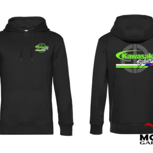 Pánská klubová mikina s kapucí Kawasaki Bikers CZ - Černá Tovární Cena