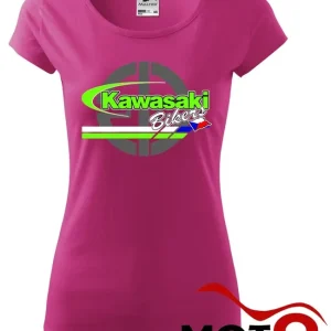 Dámské klubové tričko Kawasaki Bikers CZ - Růžová Cenový Hit