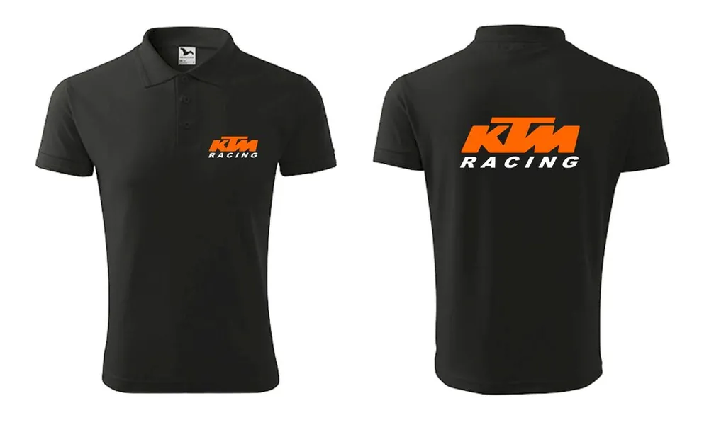 Vrácení Zdarma Pánské polo s motivem KTM Racing - Černé