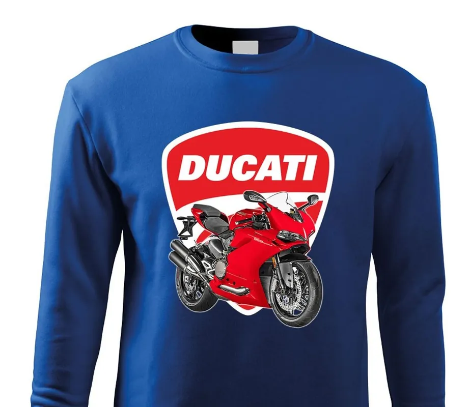 Pánská mikina s motivem Ducati 595 - Královsky Modrá Horká Nabídka
