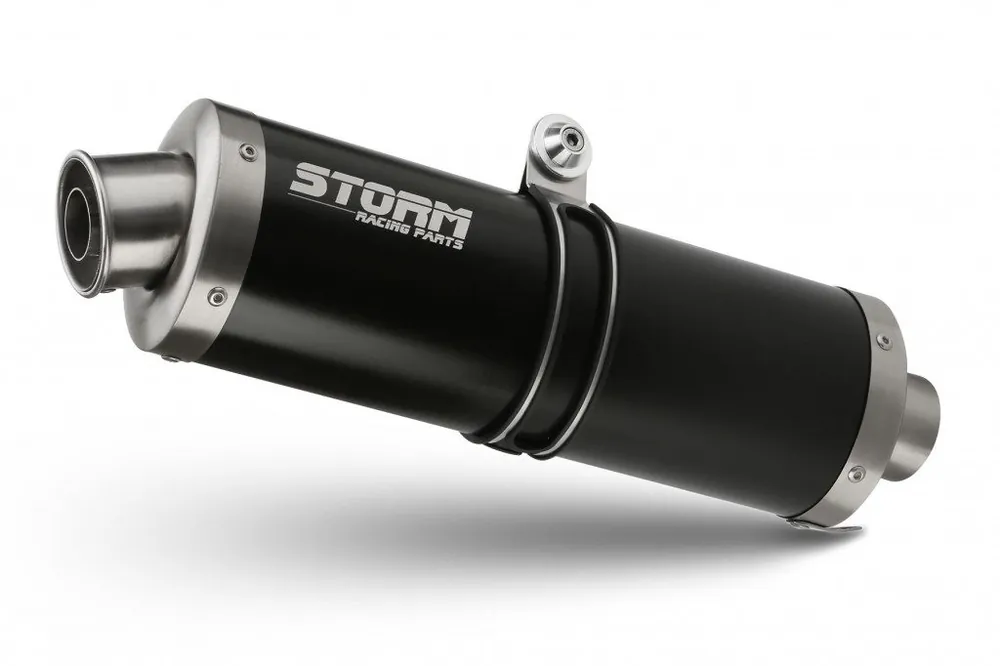 Koncovka výfuku STORM OVAL H.079.LX2B černá Akční Nabídka