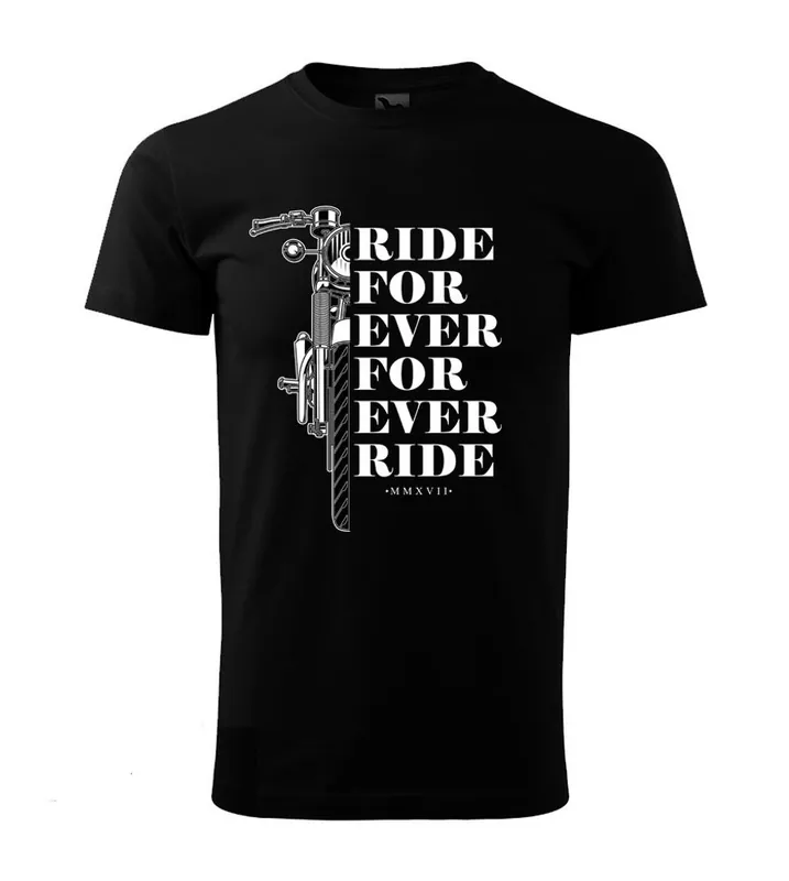 Pánské triko s motivem Ride Forever - Černé Ověřený
