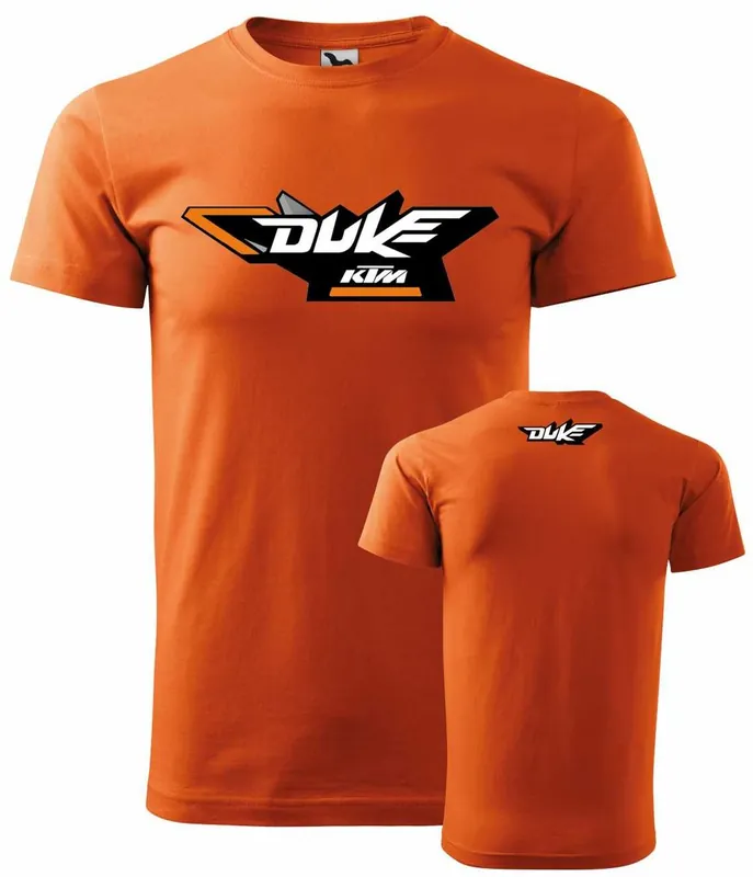 Pánské triko s motivem KTM Duke 3 - Oranžové Přímo Od Výrobce