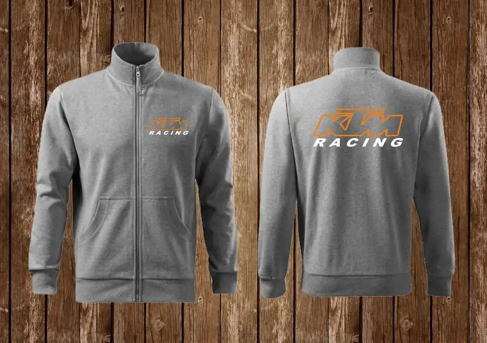 Nízká Cena Pánská mikina na zip s motivem KTM Racing 1 - Šedá