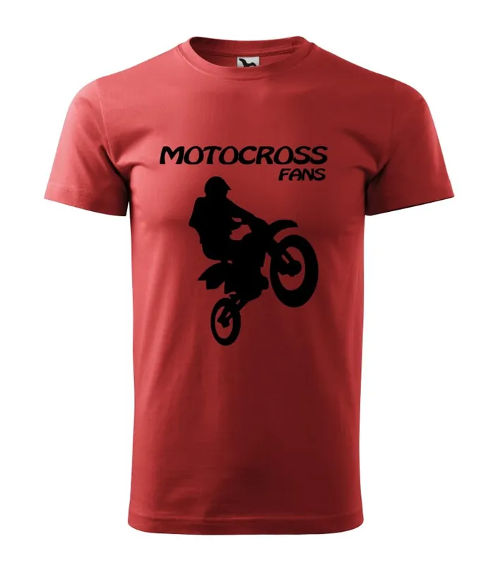 Pánské triko s motivem Motocross Fans - Červené Originální