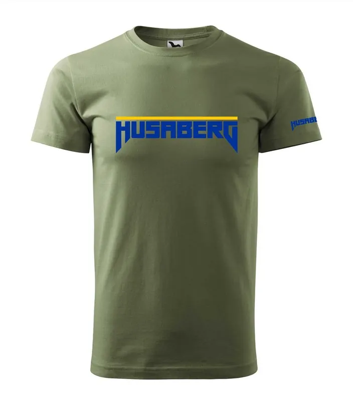 Pánské triko s motivem Husaberg 3 - Khaki Jen Po Omezenou Doba