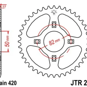Akce Řetězová rozeta JT JTR 256-33 33 zubů, 420