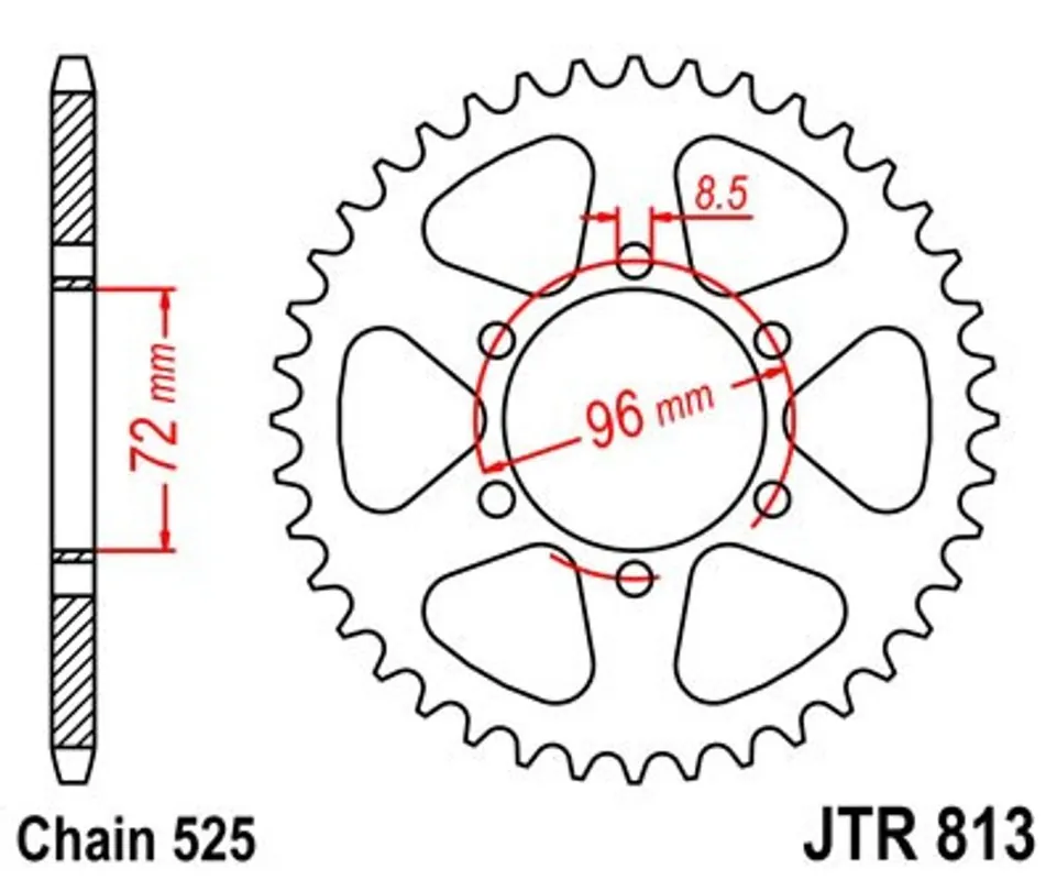 Levný Řetězová rozeta JT JTR 813-40 40 zubů, 525