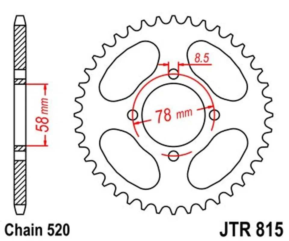 Must-Have Řetězová rozeta JT JTR 815-35 35 zubů, 520